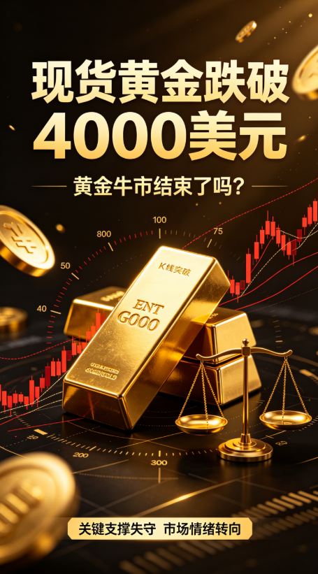 黄金跌破4000美元，牛市终结了吗？