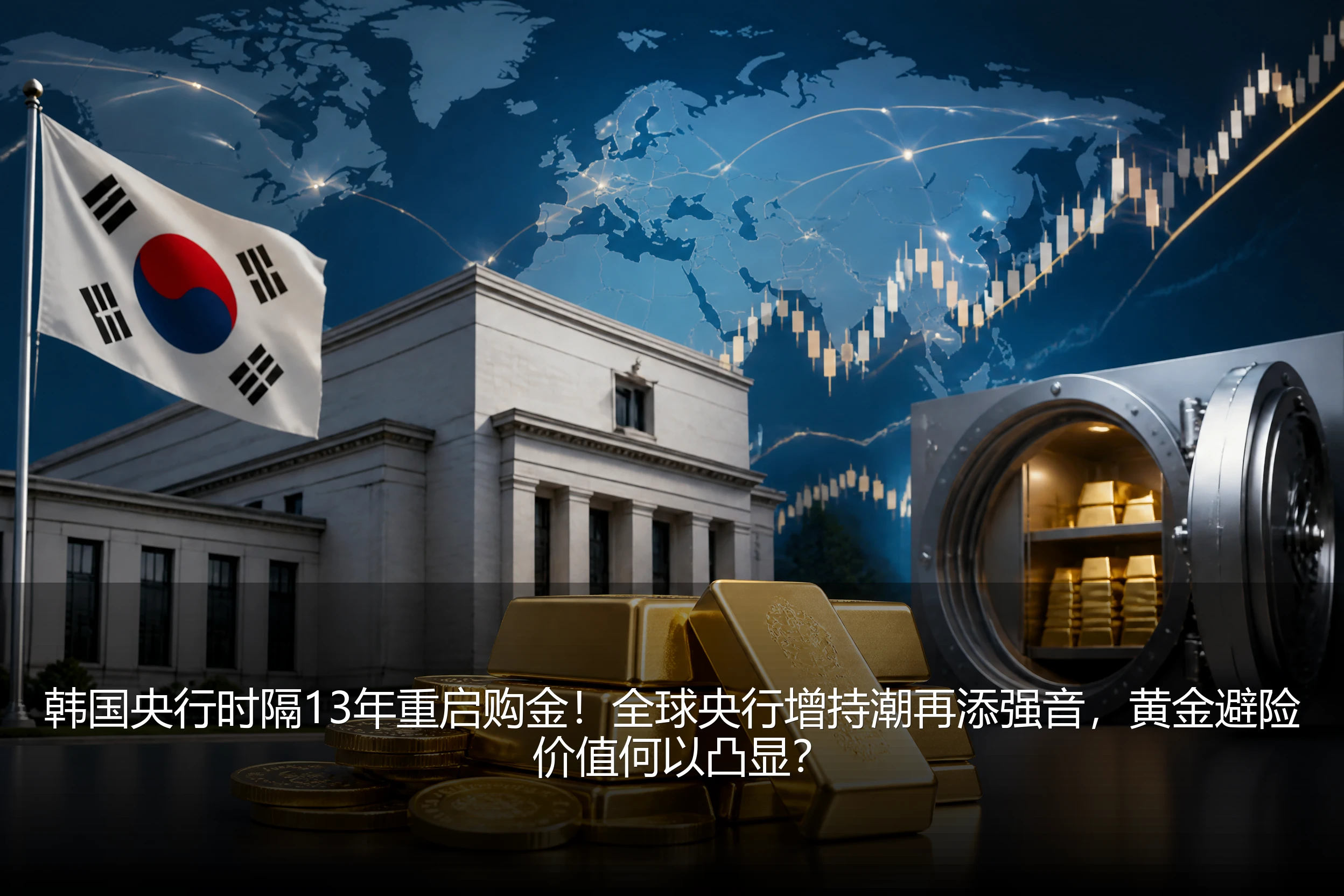 韩国央行时隔13年重启购金！全球央行增持潮再添强音，黄金避险价值何以凸显？