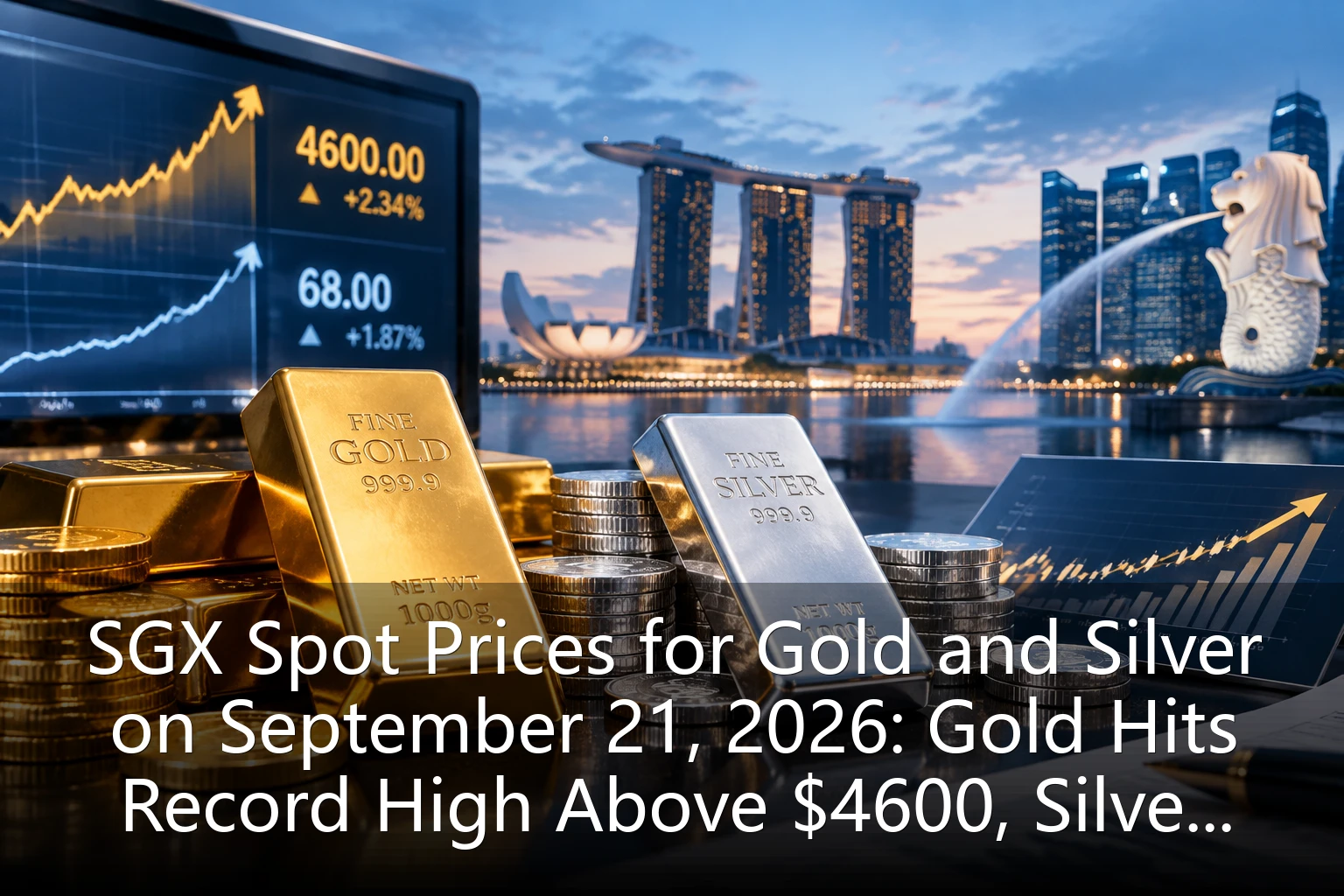 SGX Spot Prices for Gold and Silver on September 21, 2026: Gold Hits Record High Above $4600, Silver Inventory Plummets 18% Triggering Delivery Premium Surge, Hedge Allocation Window Opens