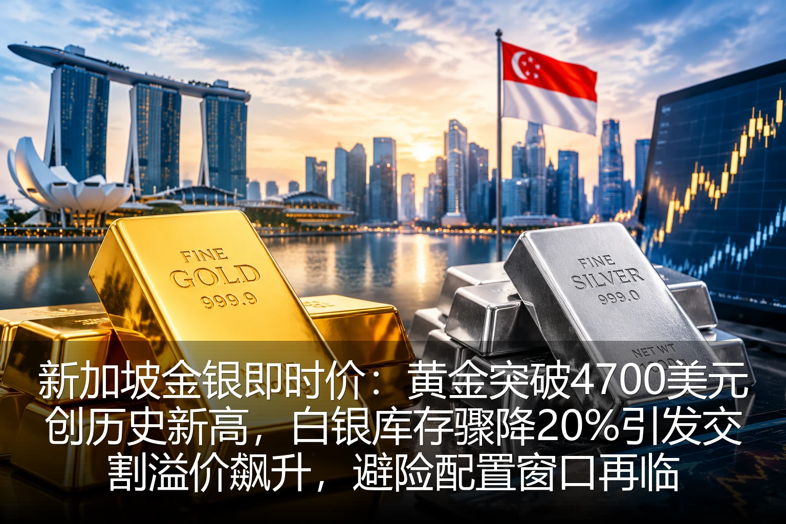 新加坡金银即时价：黄金突破4700美元创历史新高，白银库存骤降20%引发交割溢价飙升，避险配置窗口再临