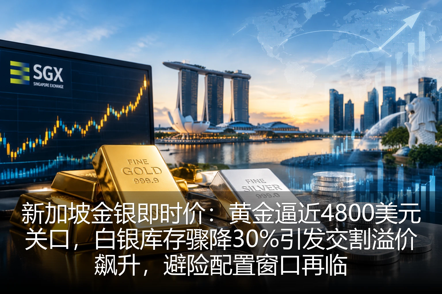 新加坡金银即时价：黄金逼近4800美元关口，白银库存骤降30%引发交割溢价飙升，避险配置窗口再临